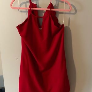 Women’s Nordstrom red scalloped dress size M